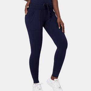Halara High Waisted Drawstring Cotton 7/8 Joggers  Maritime Blue/M NWT